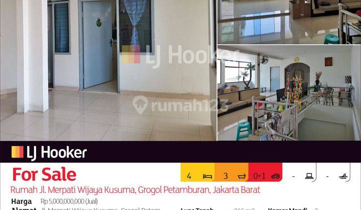 Rumah Jl. Merpati Wijaya Kusuma, Grogol Petamburan, Jakarta Barat 2