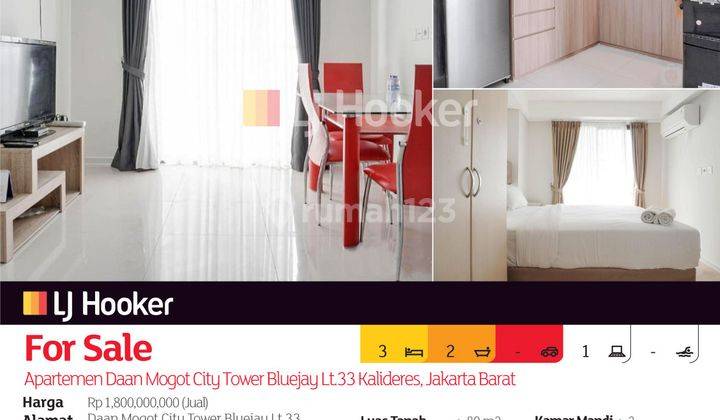 Apartemen Daan Mogot City Tower Bluejay Lt.33 Kalideres, Jakarta Barat 2