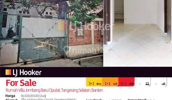 Rumah Villa Jombang Baru Ciputat, Tangerang Selatan, Banten 2