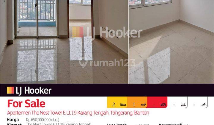 Apartemen The Nest Tower E Lt.19 Karang Tengah, Tangerang, Banten 2