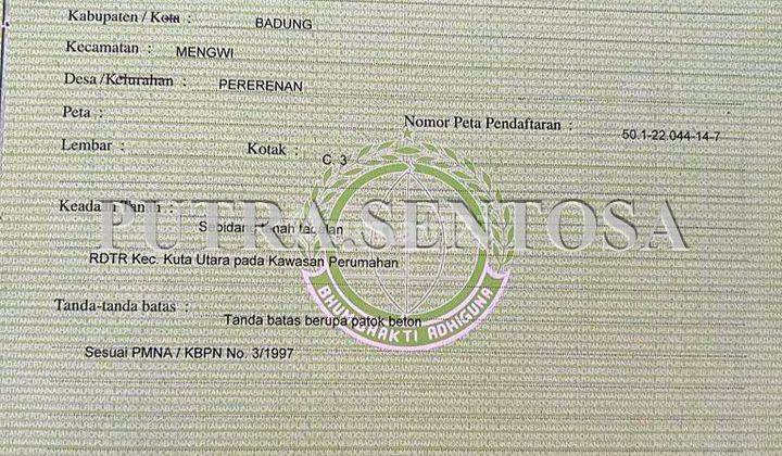 JUAL TANAH MURAH PERERENAN LINGKUNGAN ELITE VILLA 7