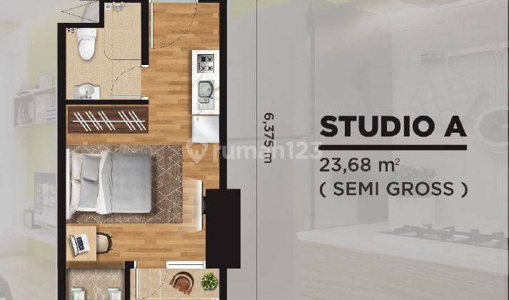 Apartemen Louvin Jatinangor Tipe 1BR Siap Huni Bandung 1