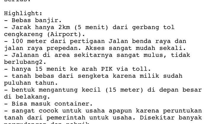 Gudang Hitung Tanah Saja Lokasi Sangat Strategis Bisa Untuk Gudang  1