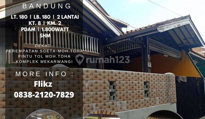 Rumah di Karasak perempatan moch.toha, dekat mekarwangi, Bandung 1