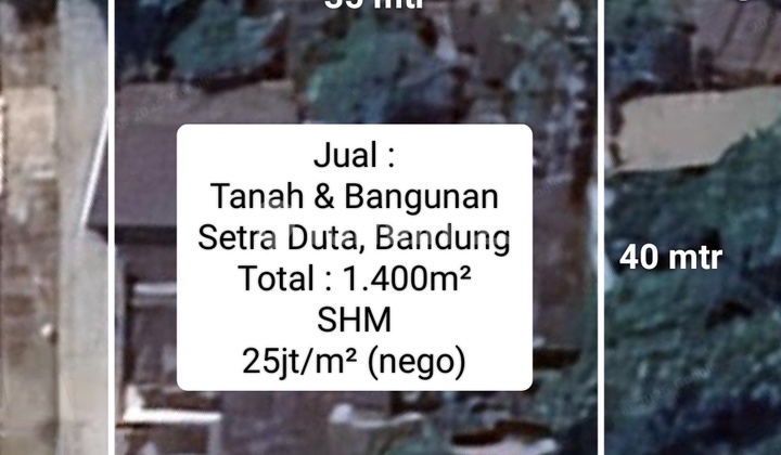 Setra Duta - Dijual Tanah Kavling Ada Bangunan Rumah di Komplek Elit Setra Duta Dago, Bandung