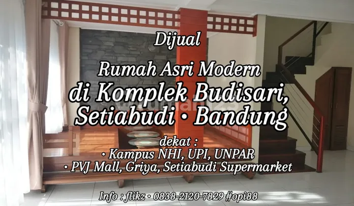 Setiabudi - Jual Cepat Rumah Modern Komplek Budisari, Setiabudi, Bandung