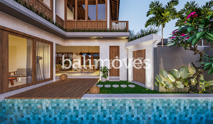 Vila Modern dengan Tiga Kamar Tidur di Tepi Pantai Sanur