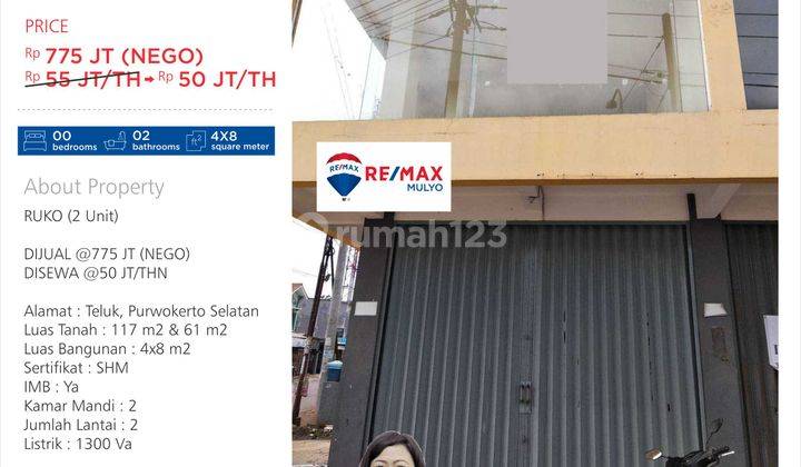 Hot Sale Dijual Dan Disewa Ruko Strategis Teluk 1