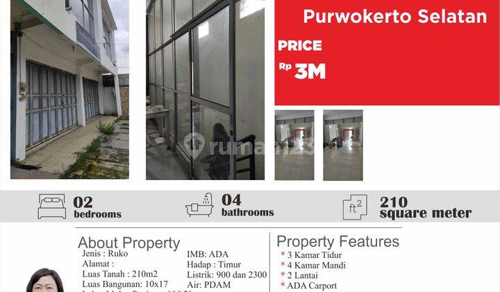 Ruko Dijual Yang Berada Ditengah Kota Purwokerto 1