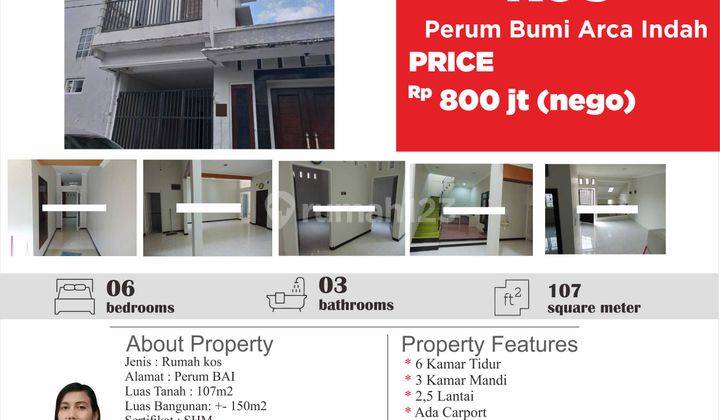 Rumah Kos Dijual Lokasi Di Perum Bai 1