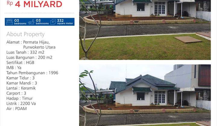 DIJUAL RUMAH BAGUS AREA PERUMAHAN PURWOKERTO 1