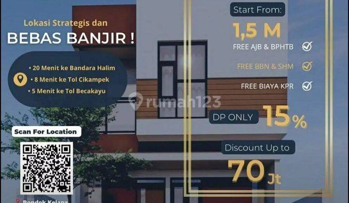 Dijual Rumah Baru Dalam Town House di Pondok Kelapa Jakarta Timur 2