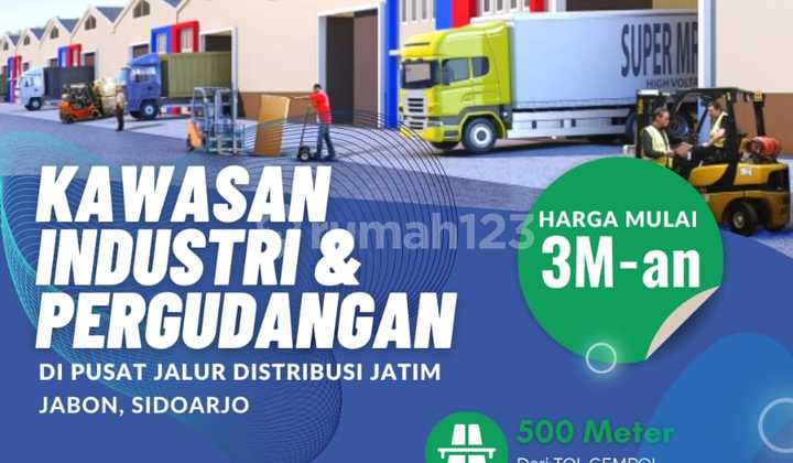 Gudang di Jalan Jatim Depo Estate, Sidoarjo 648 M Baru HGB 1