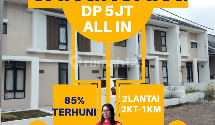 BOMBASTIC rumah 2lantai DP 5jt di CANGKUANG tanpa batas  1