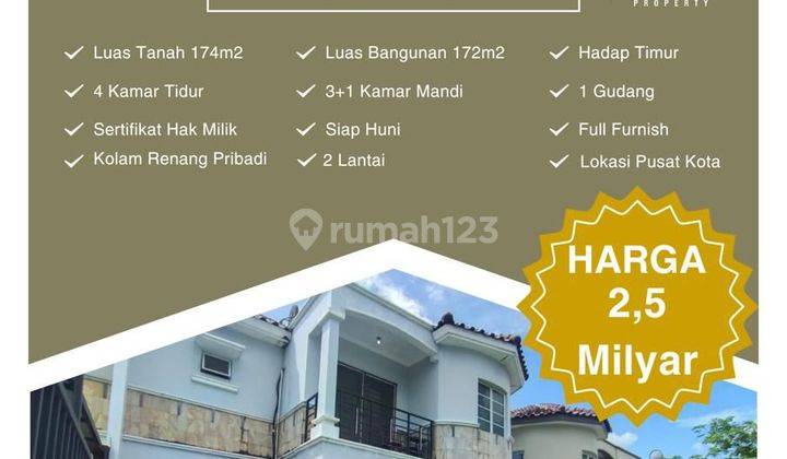 Rumah 2Lantai Siap Huni Full Furnish Hadap Tenggara Villa Raflesia Batam Centre 1