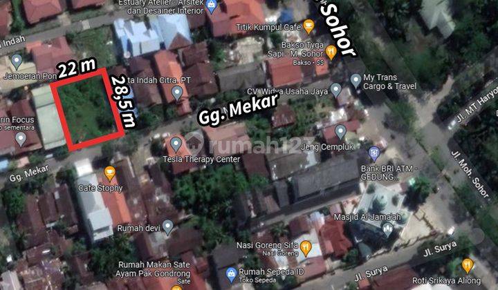 Dijual Tanah Tengah Kota di Jl. M. Sohor, Gg. Mekar 1