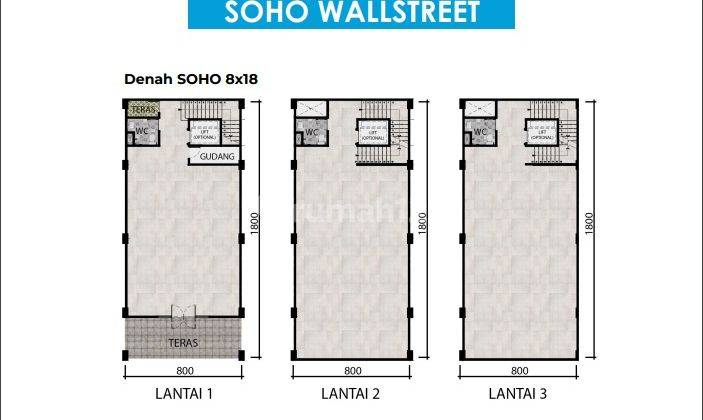 Rukan Rasa Gedung Soho Wallstreet Type 8 X 18 Di Boulevard Pik 2 2