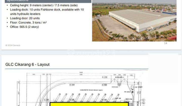 Gudang di Jababeka Cikarang Loading Doc Luas 16k m² 1