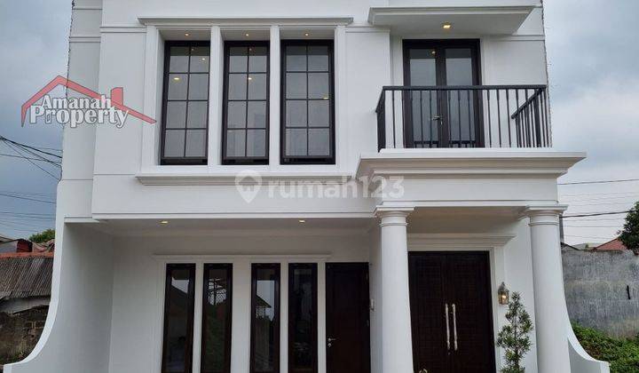Rumah Cantik Gaya Klasik di Setu Cipayung Jaktim Dekat Tol Lrt