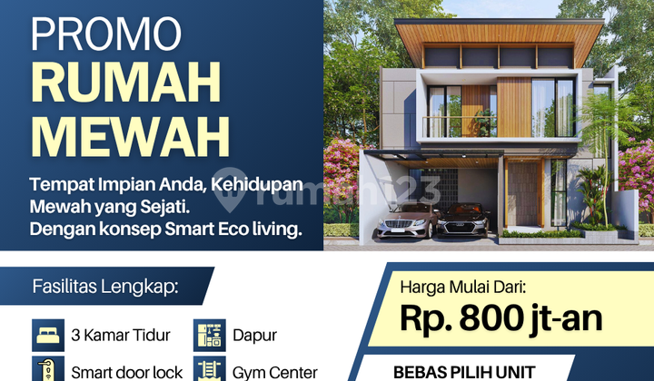 Rumah Exclusive Smarthome Colomadu 2 Lantai di bawah 1 M 1