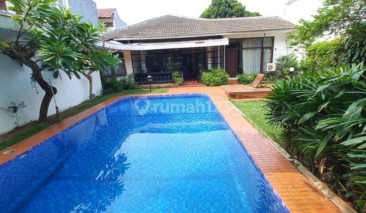 Rumah Model Lama di Area Bangka, 650 M Ke Kemang Raya, Bisa Furnished Atau Unfurnished 1