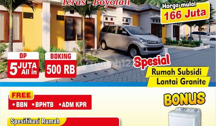 Rumah Subsidi Mewah Type 30/60 Kota Boyolali  1