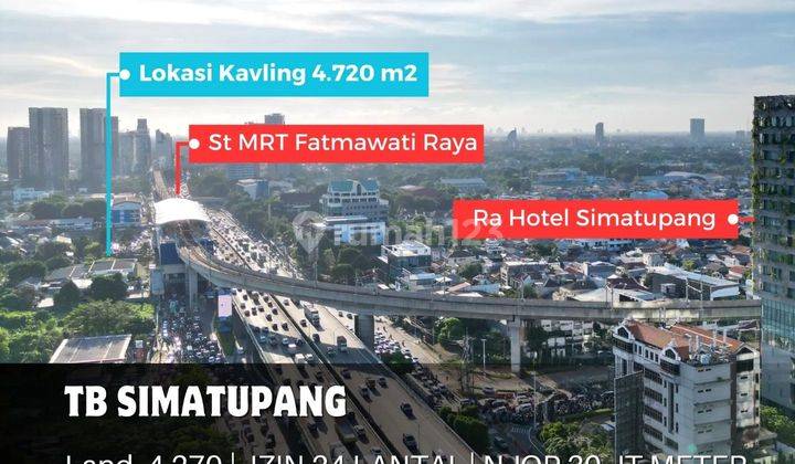 TANAH KOMERSIL IZIN 24 LANTAI DI TB SIMATUPANG JAKARTA SELATAN 1