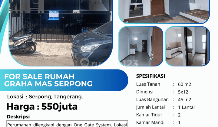 Rumah Graha Mas Serpong, Dekat Toll Jelupang, Sudah Renovasi 2