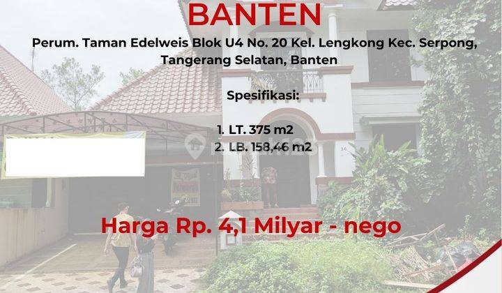 Rumah Taman Edelweis Serpong Turun Harga 2