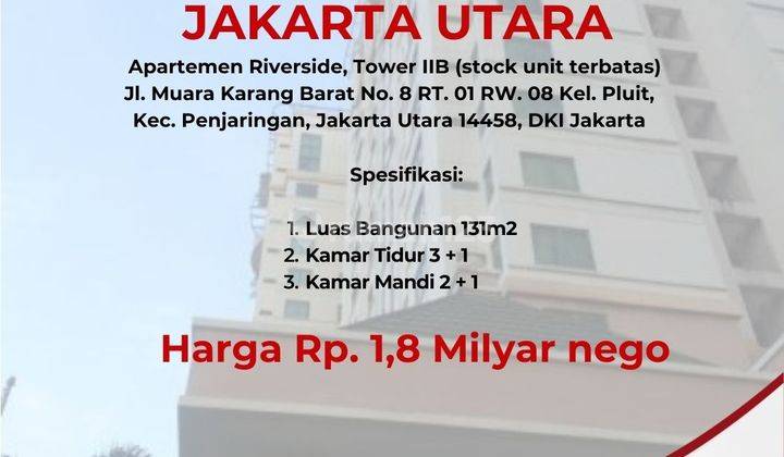 Apartemen Riverside Pluit Turun Harga 2