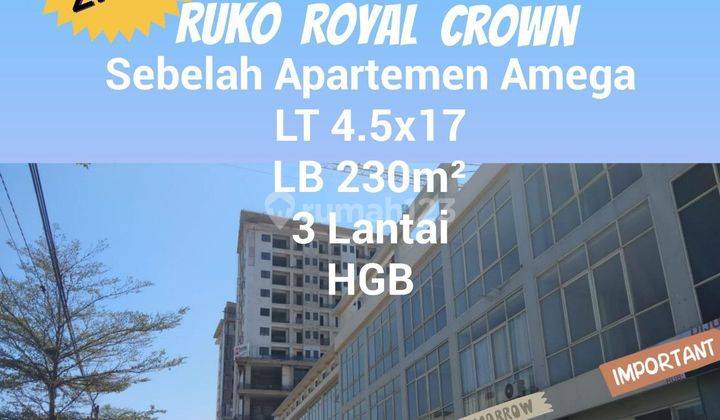 Ruko Royal Crown Sebelah Apartemen Amega, Surabaya Selatan 1