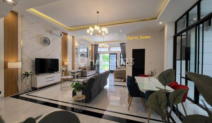 Rumah Cantik Modern Ada Kolam Renang Dan Full Furnished di Palm Spring Jakarta Garden City 1