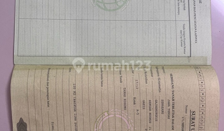 Tanah Sampangan Gajahmungkur Harga Ekonomis