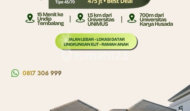 Semarang City House in Sambiroto Near Java Mall Unimus Rs Wongso Undip