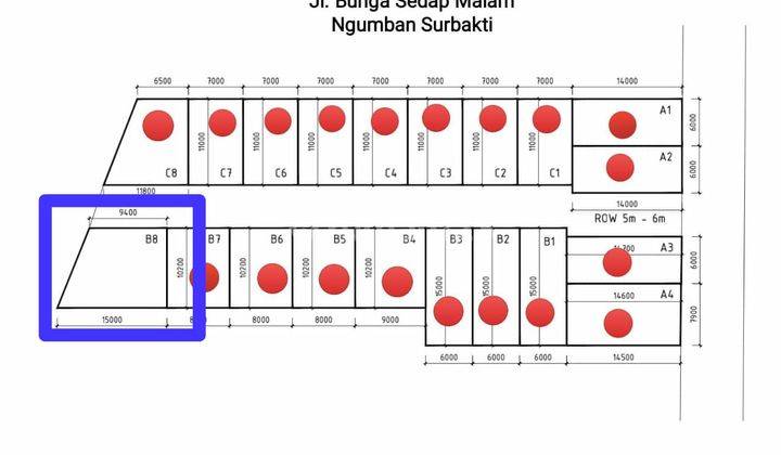 Di jual rumah dalam komplek tanah nya besar di Jalan ngumban surbakti medan 9