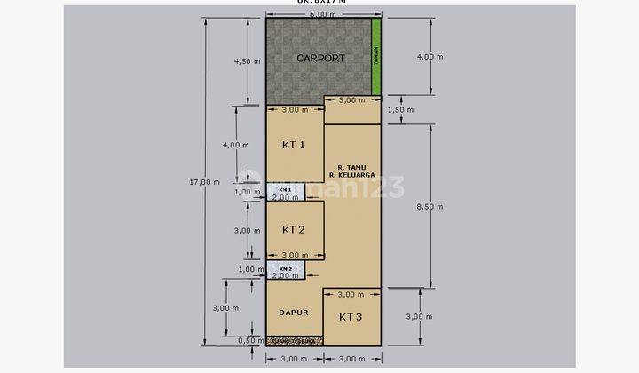 Rumah dekat kampus usu padang bulan medan 2
