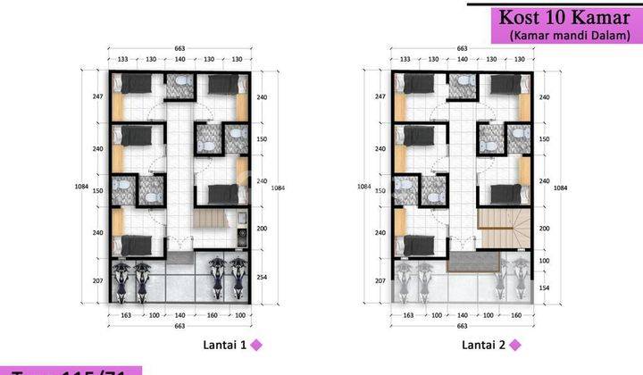 Rumah Kost 10 Kamar Furnish dekat Kampus UB Jl Arumba Kota Malang 2