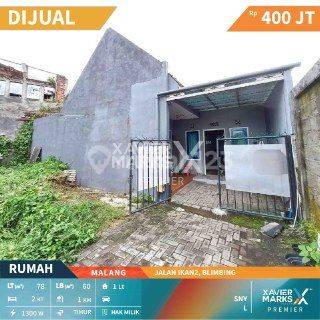 B046 Dijual Rumah Murah Cocok Untuk Pasangan Mudah di Jl.ikan Ikan Malang 1