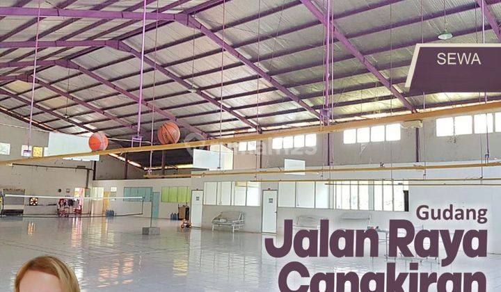 Gudang tengah kota Semarang siap pakai dekat mijen dekat boja disewakan di jalan raya cangkiran Gunungpati Semarang barat 1