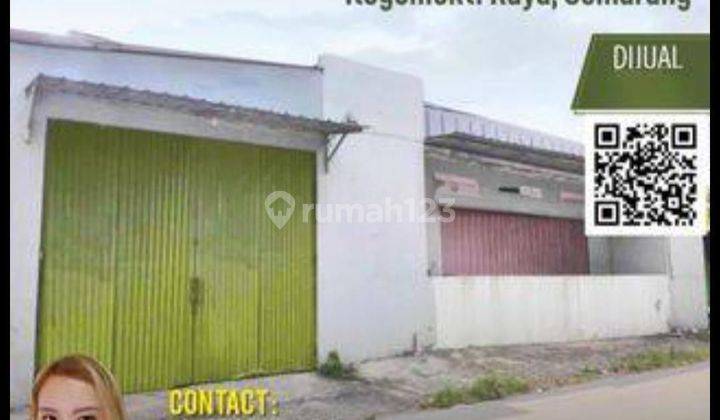 Rumah dan gudang tengah kota Semarang dekat tol gayamsari dijual di Graha mutiara Tlogomukti raya Semarang timur 1