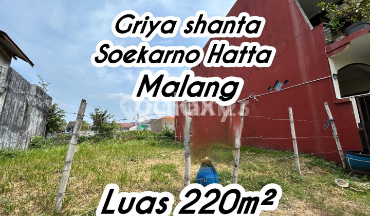 Tanah Strategis Cocok Kos / Rumah di Griya Shanta Soekarno Hatta Malang Kota