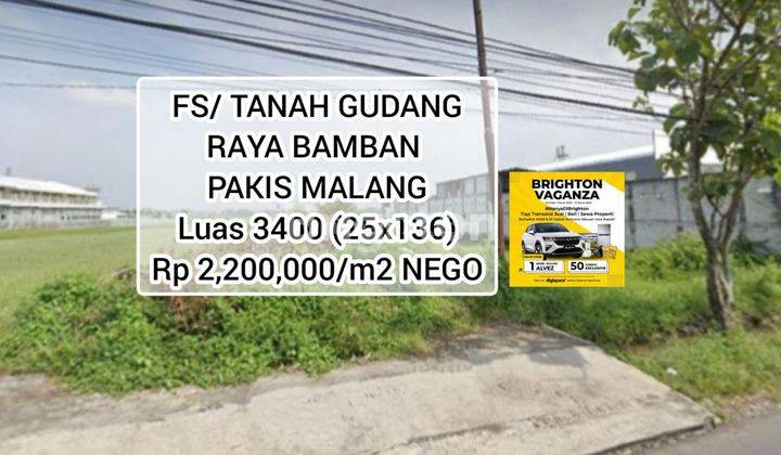 TANAH COCOK GUDANG RAYA BAMBAN PAKIS MALANG  1