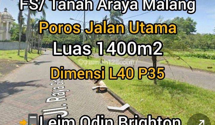 LANGKA TANAH POROS JALAN di RAYA GOLF UTAMA ARAYA MALANG  1