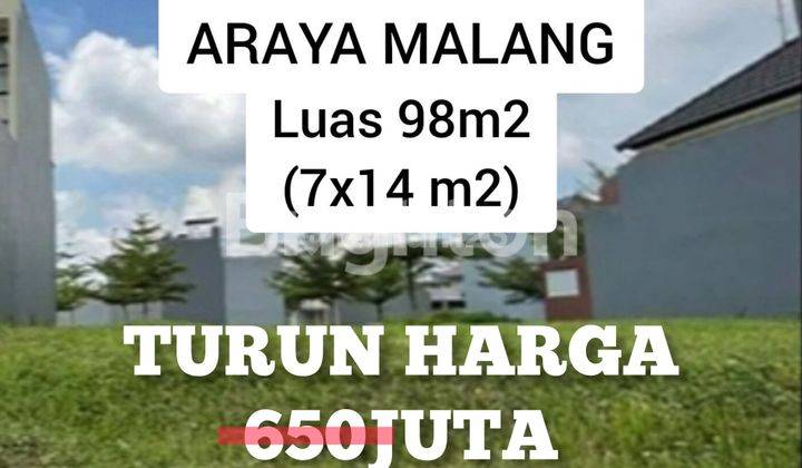 TANAH MURAH ARAYA MALANG DENMOZA HILL DEKAT BINUS 1