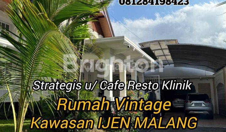 Dijual Rumah Kolonial Vintage Di Kawasan Raya Ijen Klojen Pusat Kota Malang