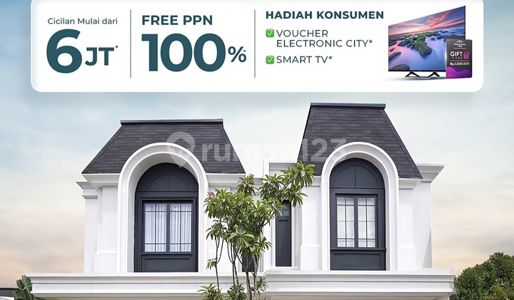 Dijual Rumah Baru 2 Lantai 3 kamar tidur Citra Garden Bintaro DP0% Cicilan Rp 8 Jutaan dekat tol dan stasiun shm