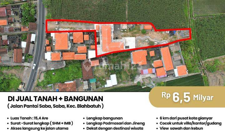 MURAH! Tanah Bonus Bangunan di Saba Dekat Air Terjun Blangsinga  1