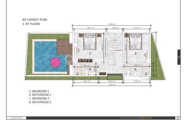 Dijual Rumah Minimalis Cluster Private Pool di Jimbaran Bali 16