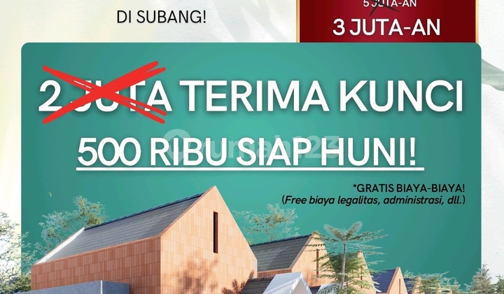 Dapatkan Rumah Cluster Mewah Di Tengah Kota Subang Jawa Barat Promo 500 Ribu All in  1