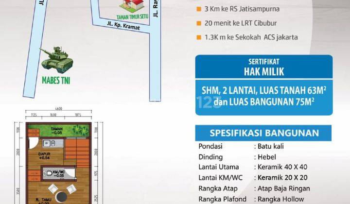 Rumah Scandinavian 2 Lt Dekat Toll Setu Cilangkap Jakarta Timur  2